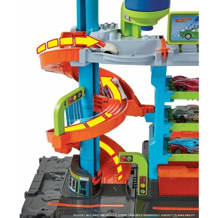 Mattel Hot Wheels City: Mega Μεγάλο Πλυντήριο Αυτοκινήτων Χρωμοκεραυνών Σετ Παιχνιδιού (HDP05) - Image 6
