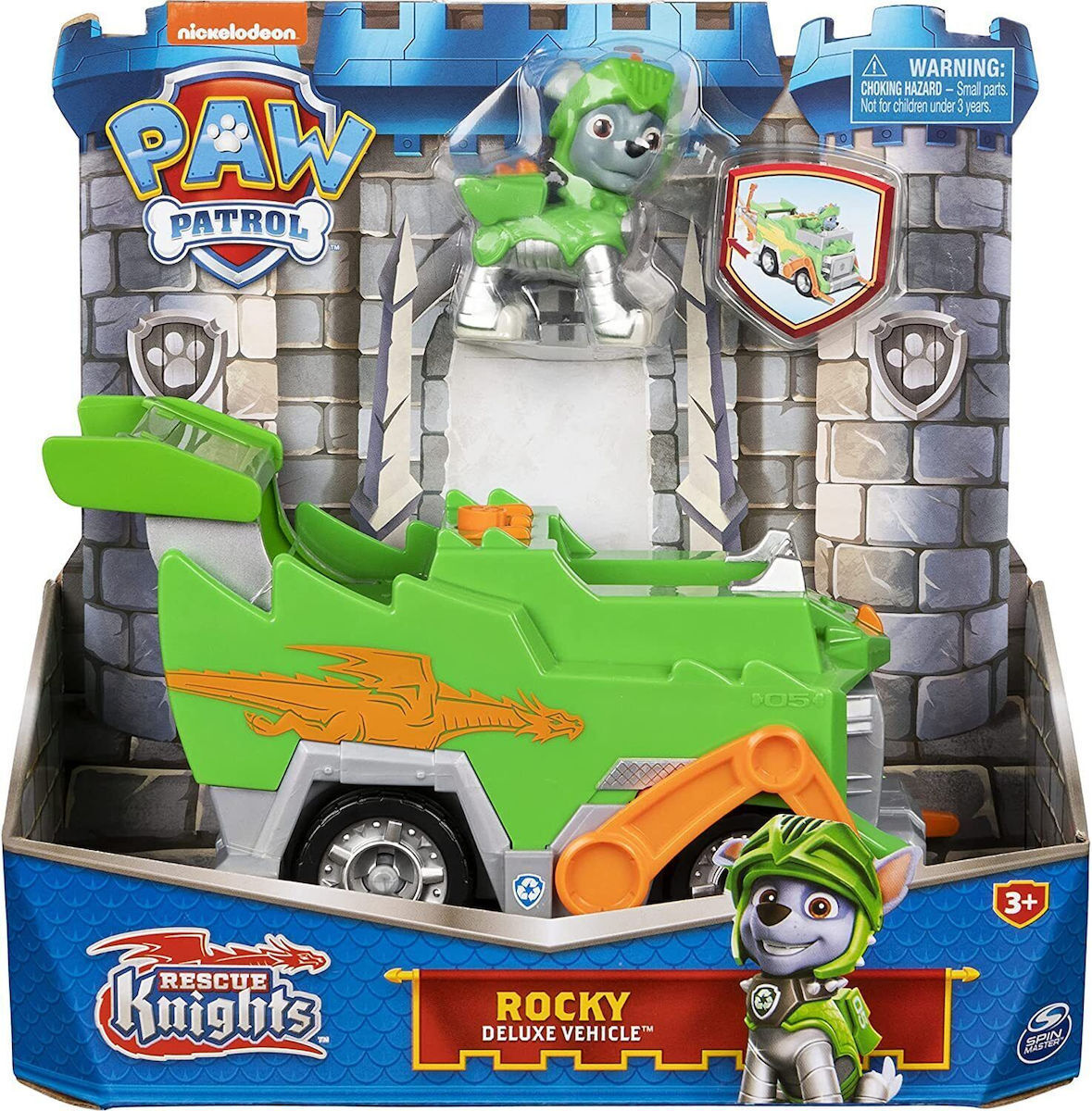 Spin Master Paw Patrol: Rescue Knights - Rocky Deluxe Themed Vehicle (20133698)