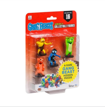 P.M.I. Gang Beasts Collectible Figures - 5 Pack -including 1 rare hidden character (S1) (Random) (GB2040)  (3 Σχέδια) - Image 2