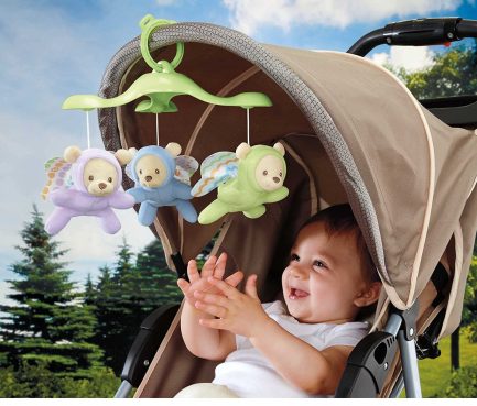 Παιχνιδολαμπάδα Fisher Price Μόμπιλε Κούνιας και Καροτσιού με Μουσική, Περιστροφή και Προτζέκτορα Αρκουδάκια για Νεογέννητα (CDN41) - Image 6