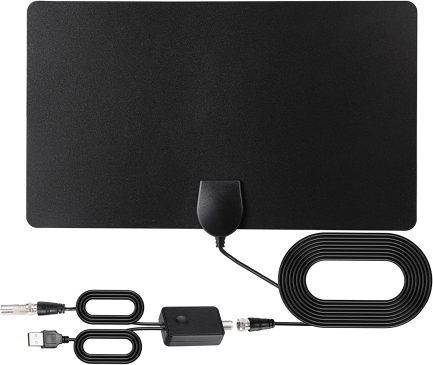 EWAN0334GE Ultra Thin Εσωτερική Κεραία Τηλεόρασης 4K & 1080P σε Μαύρο Χρώμα Σύνδεση με Ομοαξονικό (Coaxial) Καλώδιο - Image 2