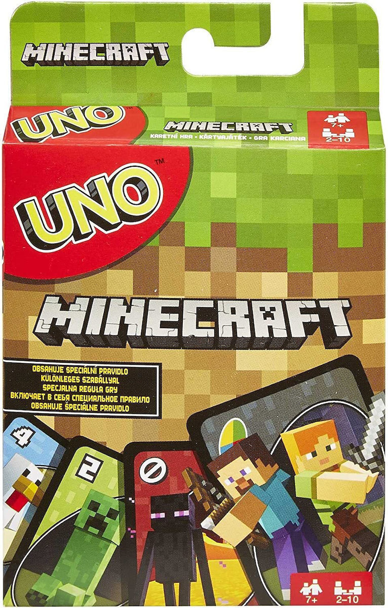 Mattel Επιτραπέζιο Παιχνίδι Uno Minecraft Παίκτες για 2-10 Παίκτες 7+ Ετών (FPD61)