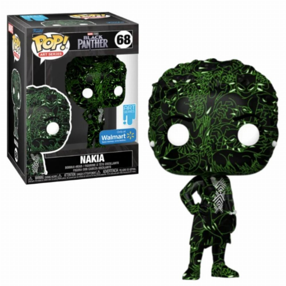 Funko Pop! Marvel Art Series: Marvel Black Panther Legacy Collection S1 - Nakia (with Plastic Case) (Special Edition) #68 Bobble-Head Vinyl Figure (889698648929)