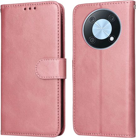 Huawei nova Y90 6.7 inch - Αναδιπλούμενη δερματίνη Book Case wallet με Ενσωματωμένη Θήκη Σιλικόνης – Gold Rose (oem) - Image 2