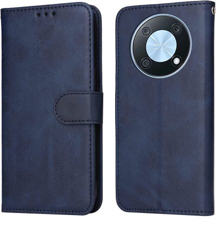 Huawei nova Y90 6.7 inch - Αναδιπλούμενη δερματίνη Book Case wallet με Ενσωματωμένη Θήκη Σιλικόνης – Blue Black (oem) - Image 2