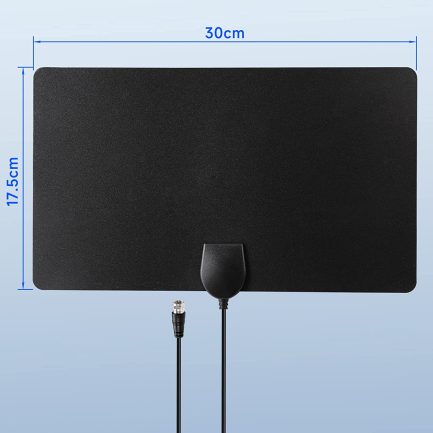 EWAN0334GE Ultra Thin Εσωτερική Κεραία Τηλεόρασης 4K & 1080P σε Μαύρο Χρώμα Σύνδεση με Ομοαξονικό (Coaxial) Καλώδιο - Image 8