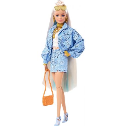Παιχνιδολαμπάδα Mattel Barbie Extra: BlondeDoll with Bandana (HHN08) - Image 2