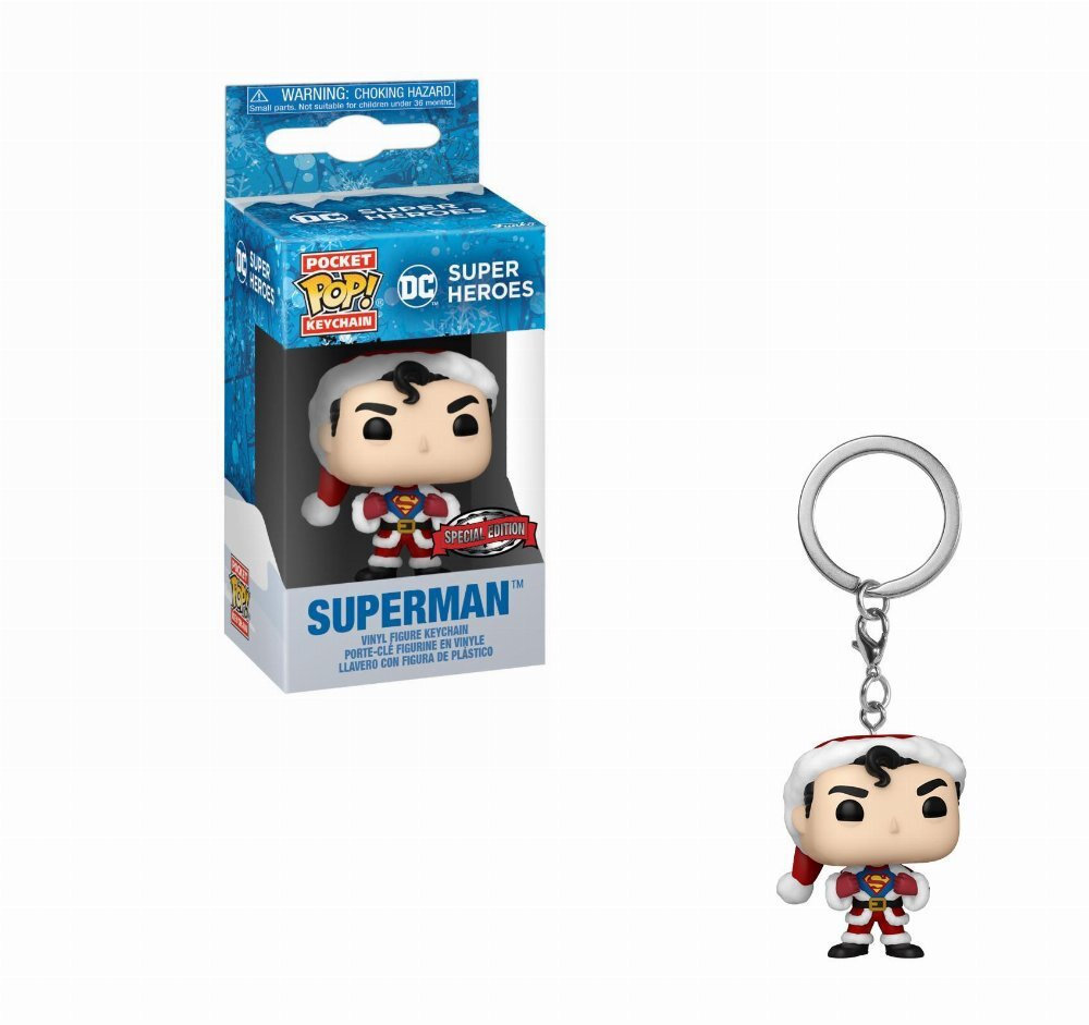 Funko Pocket Pop! DC Super Heroes: Holiday - Superman Vinyl Figure Keychain (889698665964)