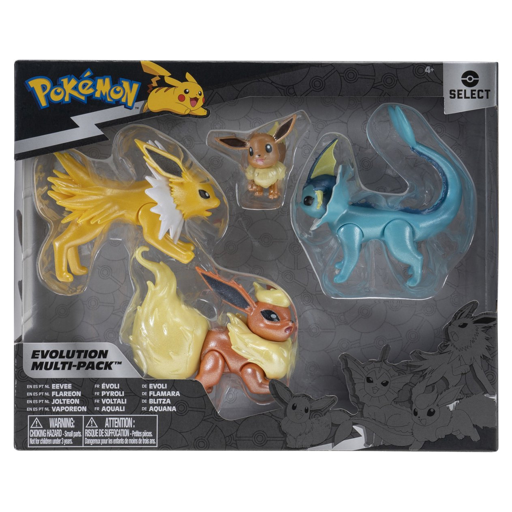 Jazwares Παιχνίδι Μινιατούρα Pokemon Eevee, Jolteon, Vaporeon, Flareon για 4+ Ετών PKW2837