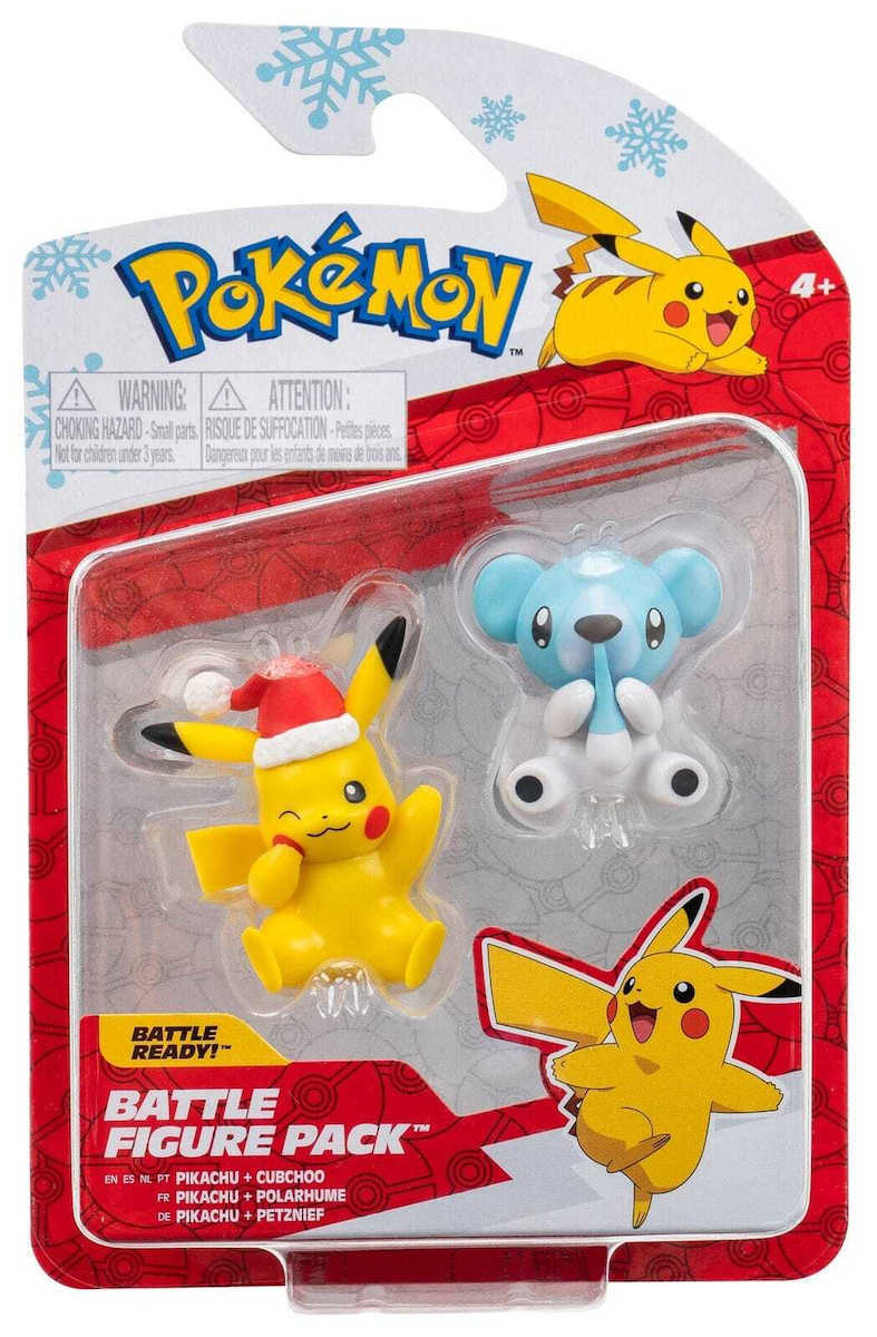 Jazwares Παιχνίδι Μινιατούρα Pokemon Pikachu, Cubchoo & Petznief για 4+ Ετών (JW002850)