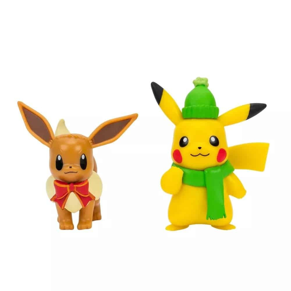 Jazwares Παιχνίδι Μινιατούρα Pokemon Holiday Pikachu & Eevee για 4+ Ετών (JW002850-1)