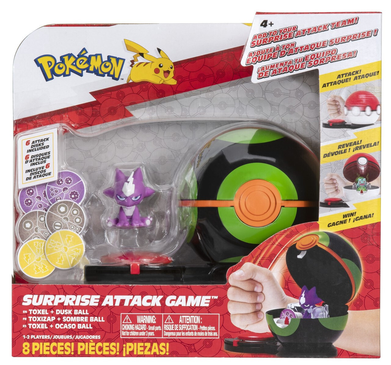 Jazwares Παιχνίδι Μινιατούρα Pokemon Surprise Attack Toxel & Dusk Ball για 4+ Ετών (PKW2729)