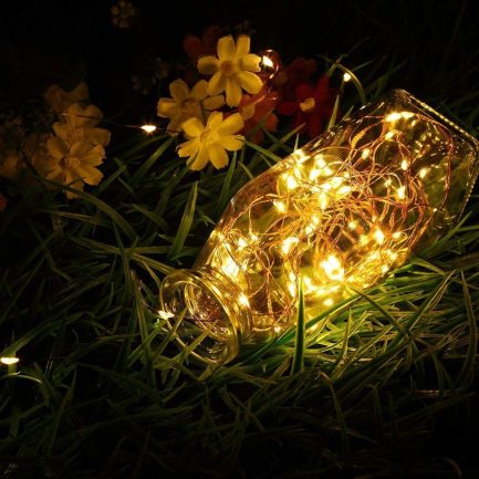 20 Χριστουγεννιάτικα Λαμπάκια LED Θερμό Φως 2.0μ Μπαταρίας σε Σειρά με καλώδιο χαλκού 2m (12071) - Image 6