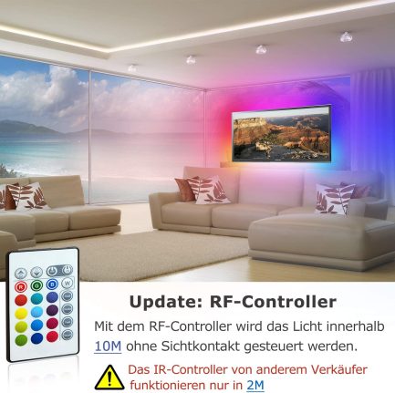 Plozoe Ταινία LED TV Backlight Τροφοδοσίας USB LED Strip RGB 5050 2m (4 x 0.5 m LED strip) (S605050RGB) - Image 2