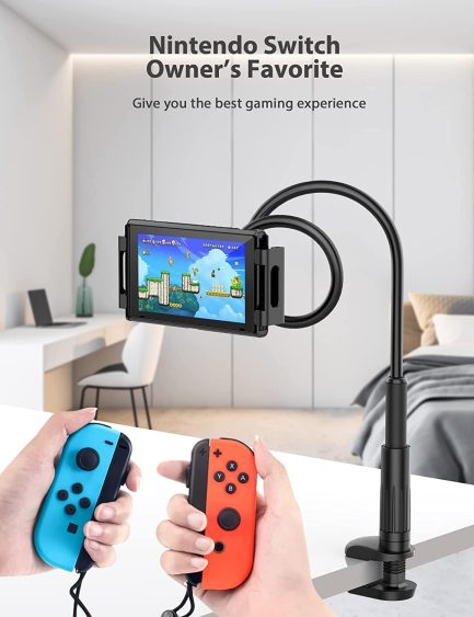 Awei X3 Βάση Γραφείου Με Βραχίονα Για Κινητά Και Tablet 4-10.5 inch & 360 degree Rotation - Black - Image 3