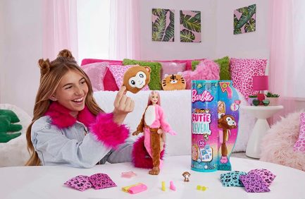 Παιχνιδολαμπάδα Mattel Barbie: Cutie Reveal Jungle Series - Monkey Surprise Doll Μαϊμουδάκι (HKR01) - Image 2