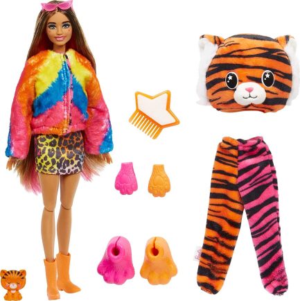 Mattel Barbie: Cutie Reveal Jungle Series - Tiger (Τιγράκι) Surprise Doll (HKP99) - Image 2