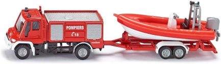 Siku Φορτηγό Πυροσβεστικό Όχημα Βάρκα Unimog για 3+ Ετών (1636) - Image 2