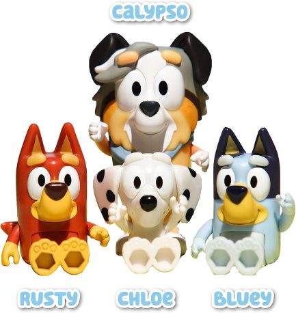Giochi Preziosi Παιχνίδι Μινιατούρα School Pack (Bluey- Rusty- Chloe- Calypso) για 3+ Ετών (BLY09000) - Image 3
