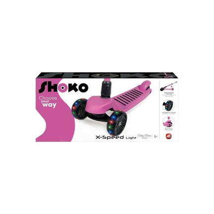 Shoko Παιδικό Πατίνι X-Speed Light Με 3 Ρόδες Και Led Φως Σε Φούξια Χρώμα Για 5+ Χρονών (5004-50504) - Image 2