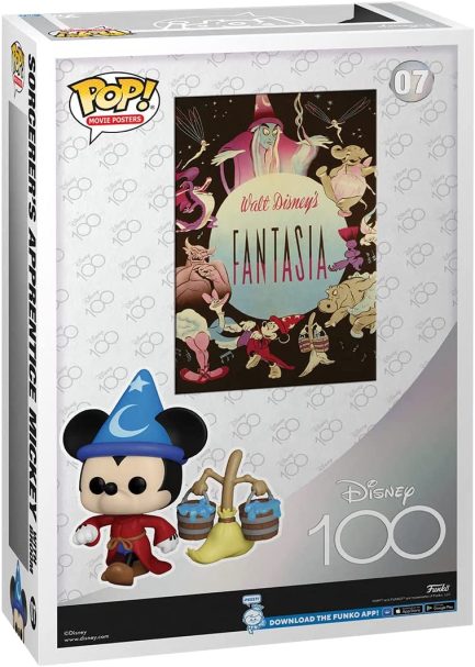 Funko Pop! Movie Posters: Disney's 100th - Sorcerer's Apprentice Mickey with Broom #07 Vinyl Figure (889698675789) - Image 4