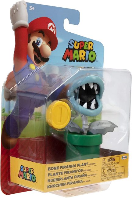 Jakks Pacific Παιχνίδι Μινιατούρα Super Mario Wave (Bone Piranha plant with coin) για 3+ Ετών 10εκ. (JPA41177-X) (41177) - Image 4