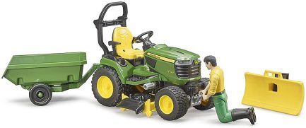 Bruder Τρακτεράκι για γκαζόν John Deere με κηπουρό και τρέιλερ (62104) - Image 5
