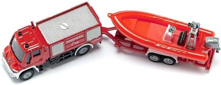 Siku Φορτηγό Πυροσβεστικό Όχημα Βάρκα Unimog για 3+ Ετών (1636) - Image 5