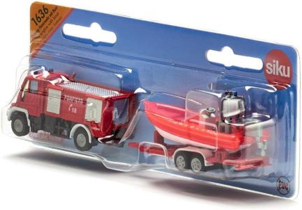 Siku Φορτηγό Πυροσβεστικό Όχημα Βάρκα Unimog για 3+ Ετών (1636) - Image 6