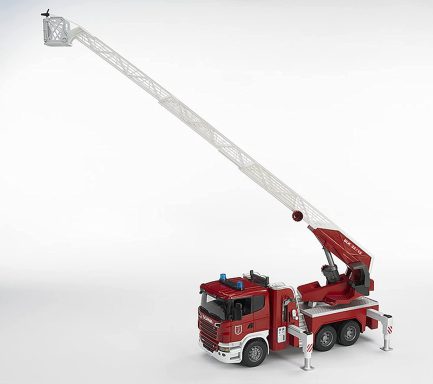 Bruder Φορτηγό Πυροσβεστικό Scania με Καλάθι,Αντλία νερού ,Φώτα,Ήχους για 3+ Ετών (BR003590) - Image 7