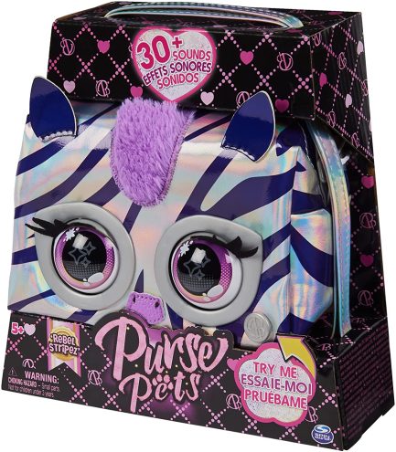 Spin Master Purse Pets: Metallic Magic Zebra - Rebel Stripez Παιδική Τσάντα Ώμου Πολύχρωμη(6066464) - Image 8