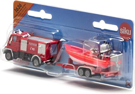 Siku Φορτηγό Πυροσβεστικό Όχημα Βάρκα Unimog για 3+ Ετών (1636) - Image 8