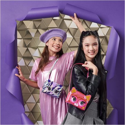 Spin Master Purse Pets: Metallic Magic - Flashy Frenchie Παιδική Τσάντα Ώμου Φούξια (6065589) - Image 9