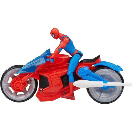 Παιχνιδολαμπάδα Hasbro Marvel Spider-Man Web Blast Cycle Kids Playset with Poseable Spider-Man Όχημα και φιγούρα (F6899) - Image 3