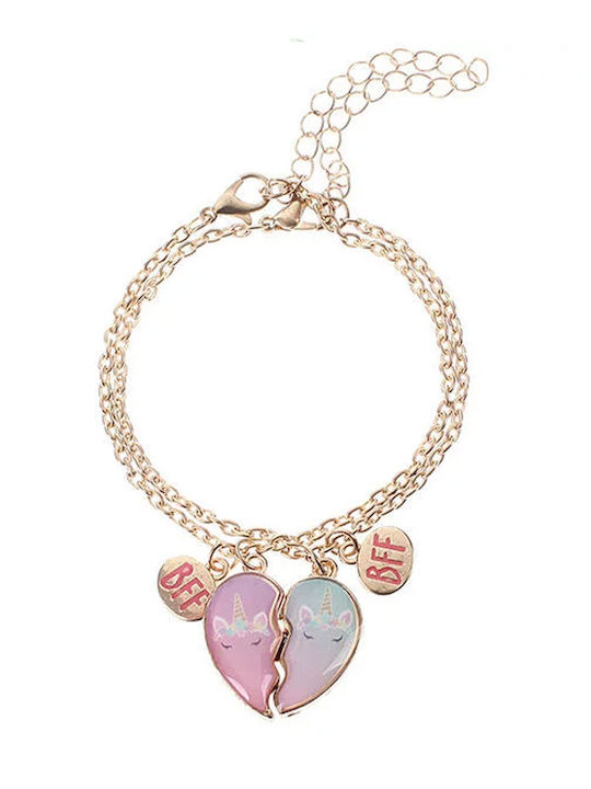 Rainbow Unicorn BFF βραχιόλι KD Kids #T20303