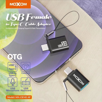 MOXOM MX-CB145 AP USB Female To Type C Cable Adapter OTG Charging Data Transmission - Image 2