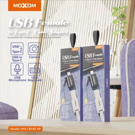 MOXOM MX-CB145 AP USB Female To Type C Cable Adapter OTG Charging Data Transmission - Image 4