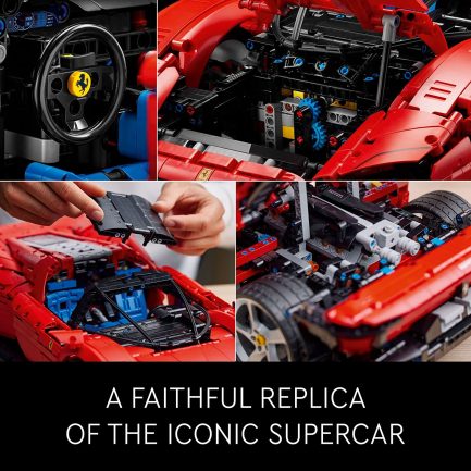 LEGO Technic Ferrari Daytona SP3 42143, Race Car Model Building Kit, 1:8 Scale Advanced Collectible Set (42143) - Image 4