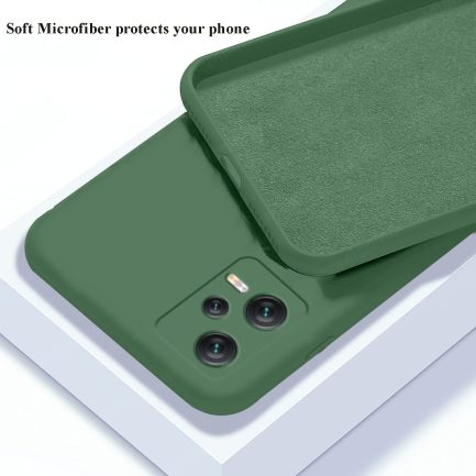 Xiaomi Redmi Note 12 Pro 5G / Poco X5 Pro - Rubber Soft Touch Silicone Cover with Microfiber – Dark Green (oem) - Image 2