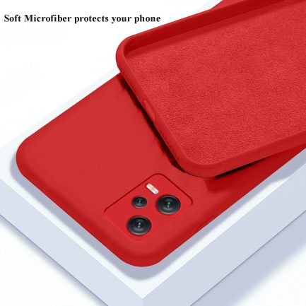 Xiaomi Redmi Note 12 Pro 5G/ Poco X5 Pro - Rubber Soft Touch Silicone Cover with Microfiber – Red(oem) - Image 2