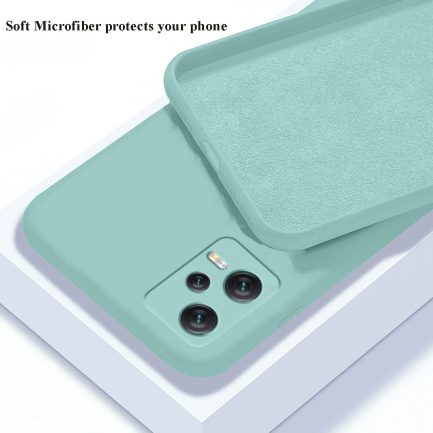Xiaomi Redmi Note 12 Pro 5G / Poco X5 Pro - Rubber Soft Touch Silicone Cover with Microfiber – Mint (oem) - Image 2