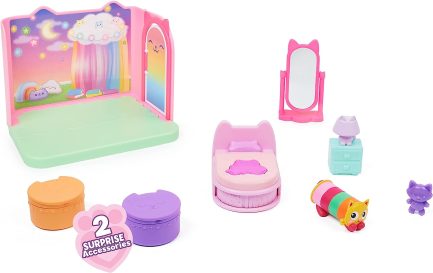 Παιχνιδολαμπάδα Spin Master Gabby's Dollhouse: 'Pillow Cat' Sweet Dreams Bedroom Deluxe Room Set (20130505) - Image 3