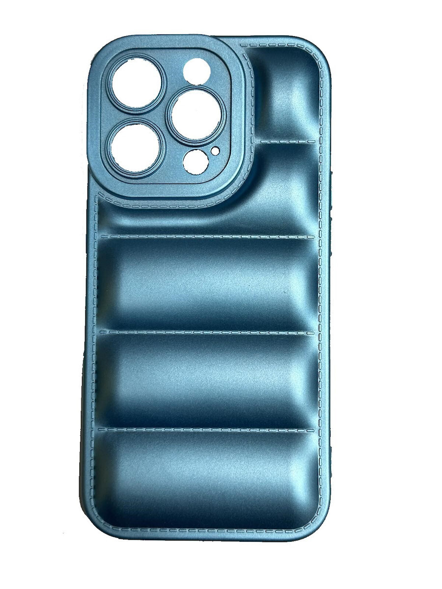 Θήκη Πλάτης Σιλικόνης Puffer Jacket για Iphone 14 Pro Χρώμα: Γαλάζιο (oem)