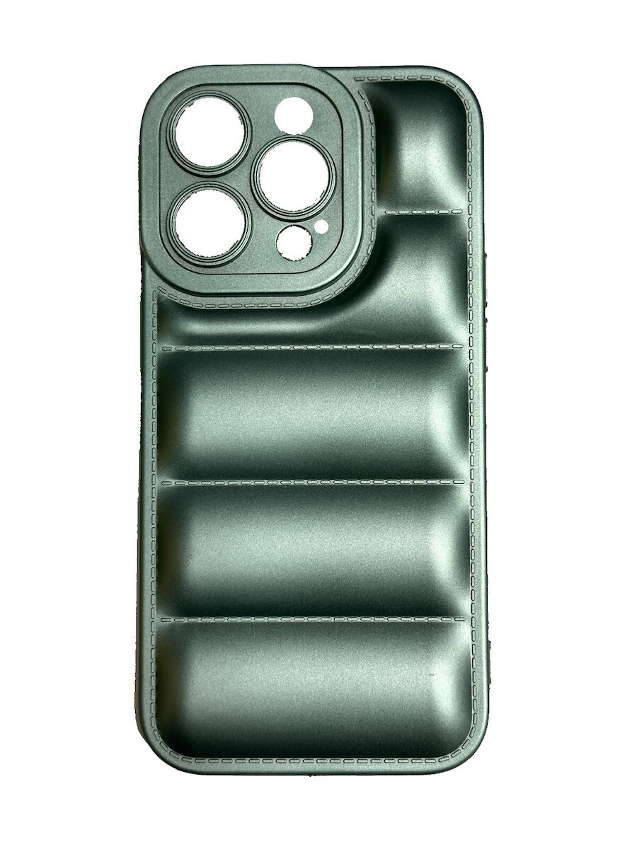 Θήκη Πλάτης Σιλικόνης Puffer Jacket για Iphone 14 Pro Χρώμα: Πράσινο (oem)