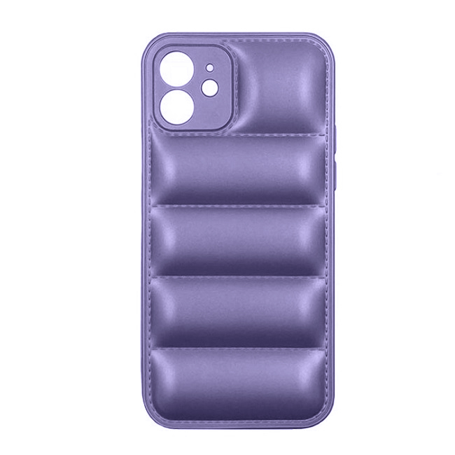 Θήκη για Phone 11 -Puffer Jacket Back Cover Δερματίνης Μωβ με προστασία για κάμερα (oem)
