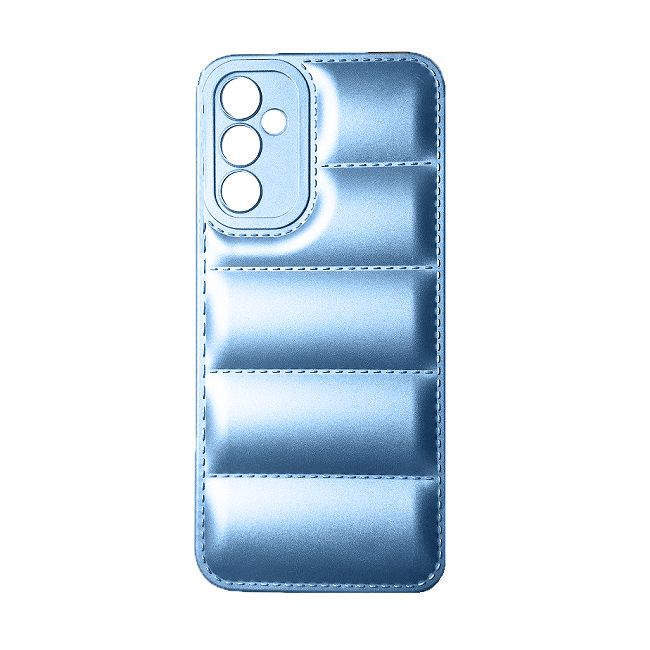 Samsung Galaxy A54 - Puffer Jacket Back Cover Δερματίνης με προστασία για κάμερα - Blue oem