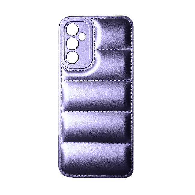 Samsung Galaxy A54 - Puffer Jacket Back Cover Δερματίνης με προστασία για κάμερα - Purple oem