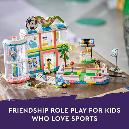 LEGO 41744 Friends Sports Centre Building Toy with Football, Basketball and Tennis Games To Play plus Climbing Wall and 4 Mini-Dolls - Image 5
