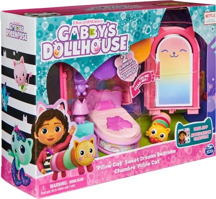 Παιχνιδολαμπάδα Spin Master Gabby's Dollhouse: 'Pillow Cat' Sweet Dreams Bedroom Deluxe Room Set (20130505) - Image 6