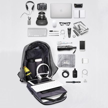 Αnti Theft Τσάντα Πλάτης για Laptop 15.6" σε Γκρι χρώμα (0921.007) - Image 3